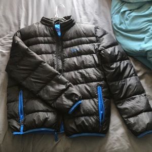Boys black/blue puffer jacket